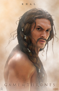 Jason Momoa as Khal Drogo. Click for link to original source